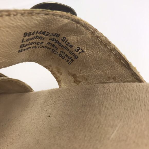 Dansko Sandals Sophie Stained Glass Sand Clogs Slides Leather Block Heel Size 37 - Picture 15 of 16